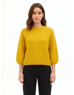 Oversized trui van een mohairmix met 3/4-mouwen van Rinascimento