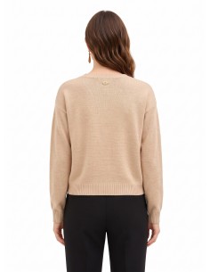 Pull en mélange de viscose et de laine à motif losanges avec lurex Rinascimento 2
