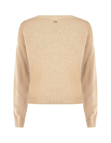 Trui van een viscose-wolmix met ruitmotief en lurex van Rinascimento
