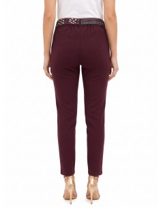 Skinnybroek van polyviscose met elastiek aan de achterkant en sjaaltje met logo Rinascimento 2