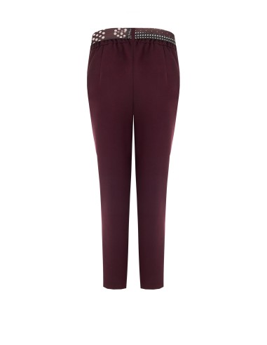 Pantalon skinny en polyviscose avec élastique au dos et foulard logoté Rinascimento