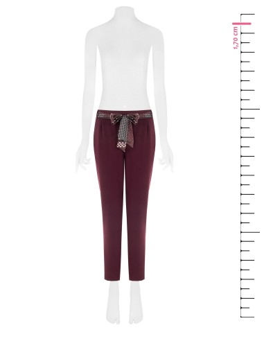 Pantalon skinny en polyviscose avec élastique au dos et foulard logoté Rinascimento