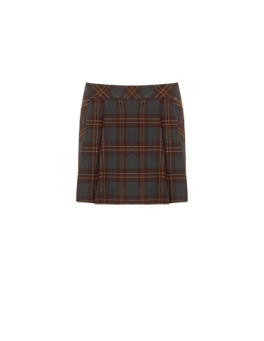 Jupe-short à carreaux plissée Rinascimento