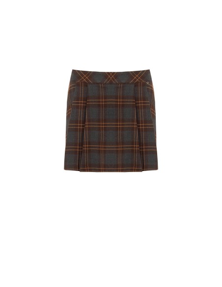 Jupe-short à carreaux plissée Rinascimento