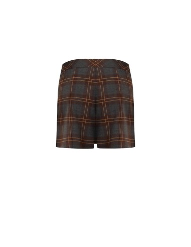 Jupe-short à carreaux plissée Rinascimento