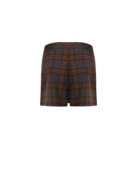 Jupe-short à carreaux plissée Rinascimento
