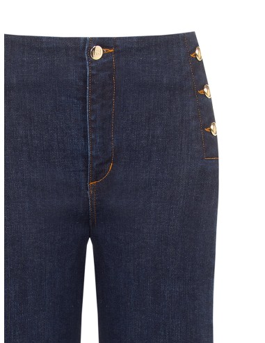 Jeans larges cropped stretch, délavage zéro, Rinascimento