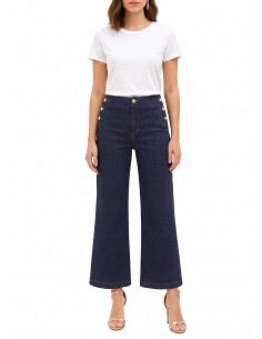 Jeans larges cropped stretch, délavage zéro, Rinascimento