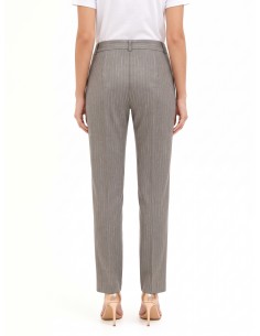 Pantalon droit à rayures brodées Rinascimento 2