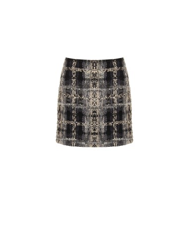 Mini-jupe en tweed bouclé avec Lurex Rinascimento