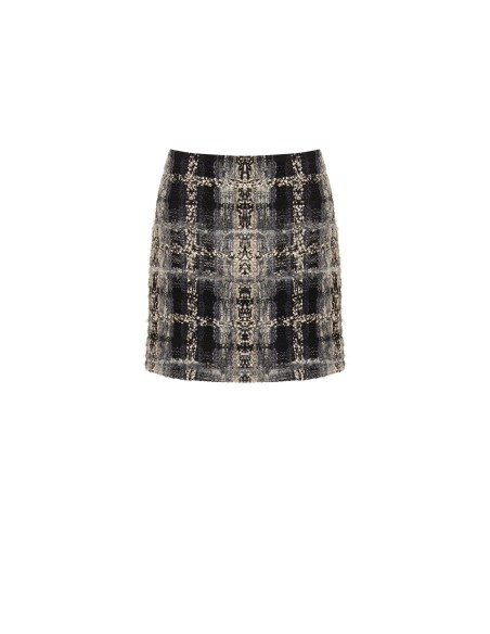 Mini-jupe en tweed bouclé avec Lurex Rinascimento