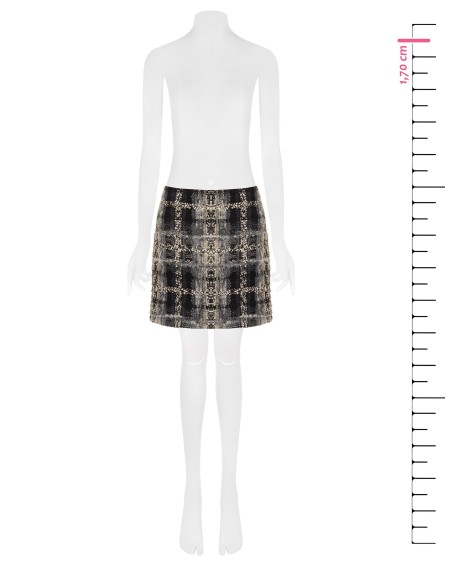 Mini-jupe en tweed bouclé avec Lurex Rinascimento