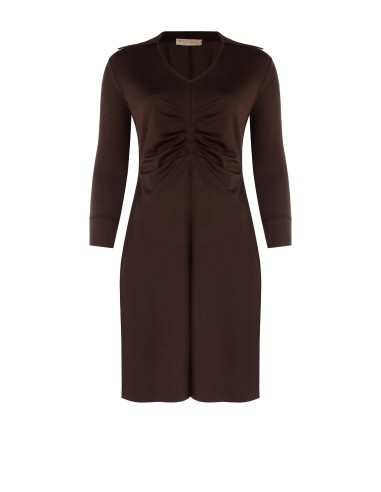 Robe curvy en jersey style polo avec col en V et fronces centrales Rinascimento Curvy