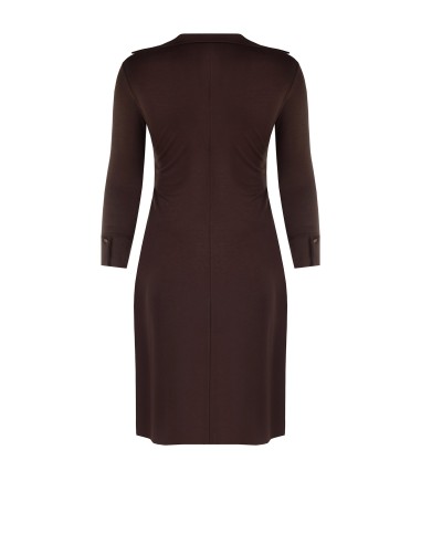 Robe curvy en jersey style polo avec col en V et fronces centrales Rinascimento Curvy