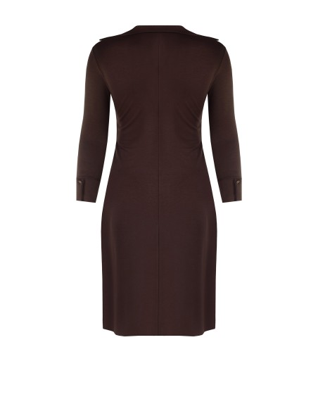 Robe curvy en jersey style polo avec col en V et fronces centrales Rinascimento Curvy