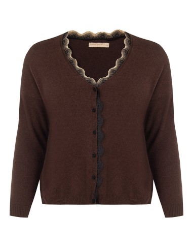 Cardigan pull grande taille avec empiècements en dentelle Rinascimento Curvy
