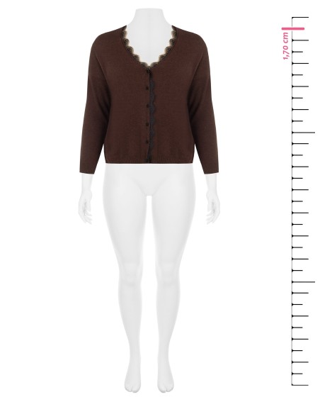 Curvy cardigan met kanten inzetstukken Rinascimento Curvy