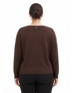 Ruime curvy trui met boothals Rinascimento Curvy 2