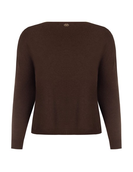 Ruime curvy trui met boothals Rinascimento Curvy