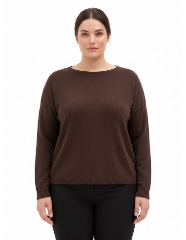 Pull ample pour femme ronde à col bateau Rinascimento Curvy