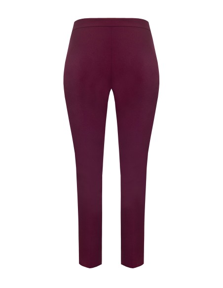 Pantalon droit curvy en scuba crêpe avec détail bijou chaînes et perle Rinascimento Curvy