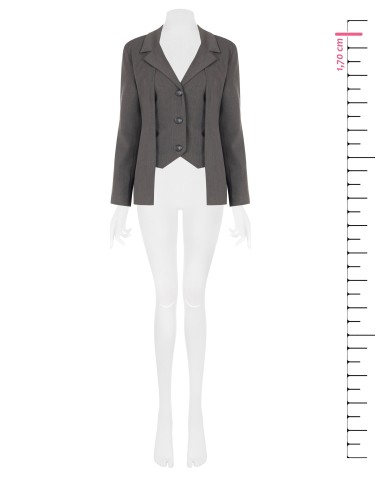 Veste blazer en polyviscose effet 2-en-1, veste et gilet Rinascimento