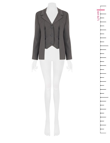 Veste blazer en polyviscose effet 2-en-1, veste et gilet Rinascimento