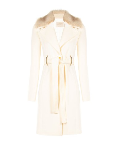Manteau long en drap avec passants métalliques et ceinture assortie Rinascimento