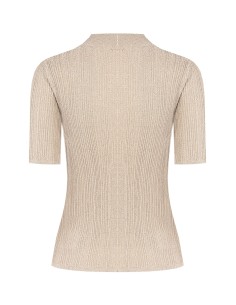 Top ajusté en fil lurex avec boutons au col Rinascimento 2