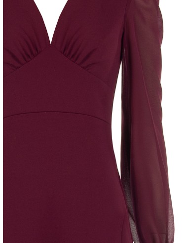 Robe longue sirène en crêpe scuba avec découpes dans le dos Rinascimento