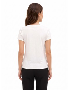 Regular T-shirt van katoen met geborduurd Rinascimento-logo 2