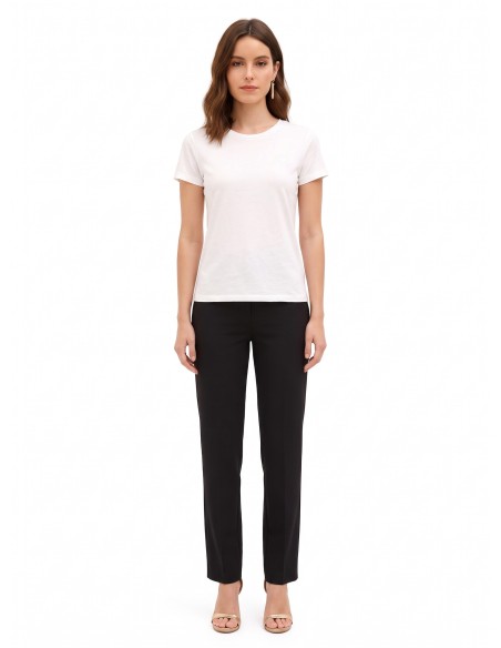 T-shirt regular en coton avec logo brodé Rinascimento