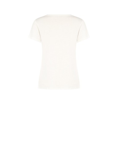 T-shirt regular en coton avec logo brodé Rinascimento