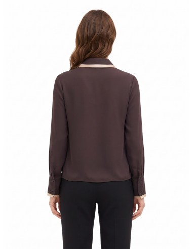 Chemisier en satin mat avec détails contrastants Rinascimento