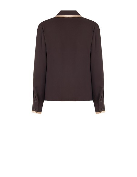 Chemisier en satin mat avec détails contrastants Rinascimento