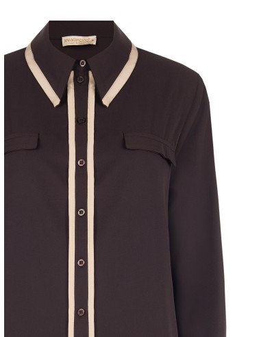 Chemisier en satin mat avec détails contrastants Rinascimento