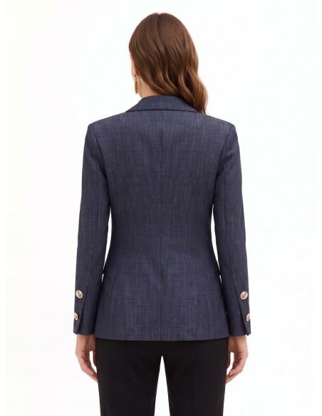Veste blazer en jersey milano avec boutons ornés du logo Rinascimento