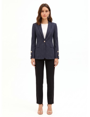 Veste blazer en jersey milano avec boutons ornés du logo Rinascimento