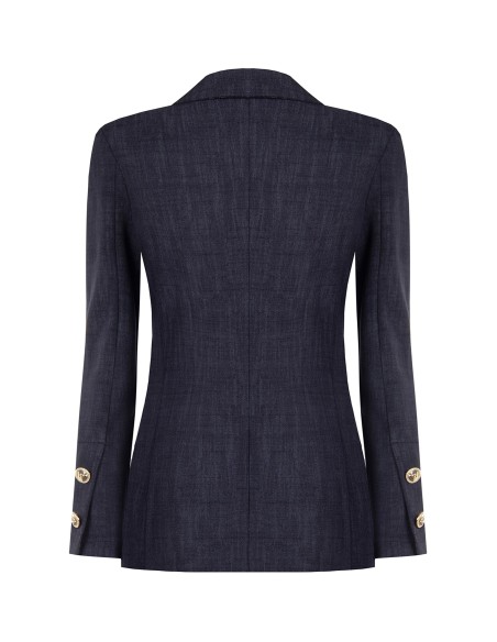 Veste blazer en jersey milano avec boutons ornés du logo Rinascimento