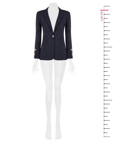Veste blazer en jersey milano avec boutons ornés du logo Rinascimento