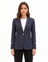 Blazer van Milano-tricot met Rinascimento-logoknopen