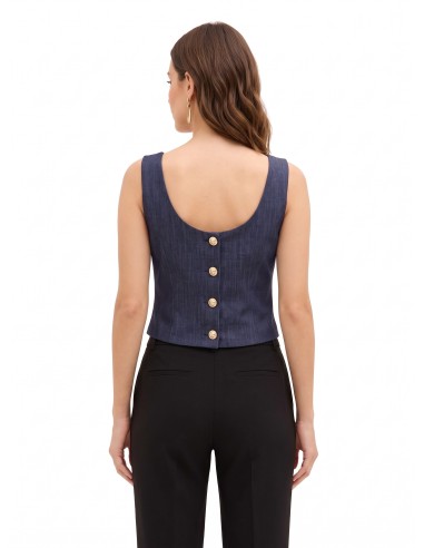 Gilet court cintré à pointe en maille Milano Rinascimento