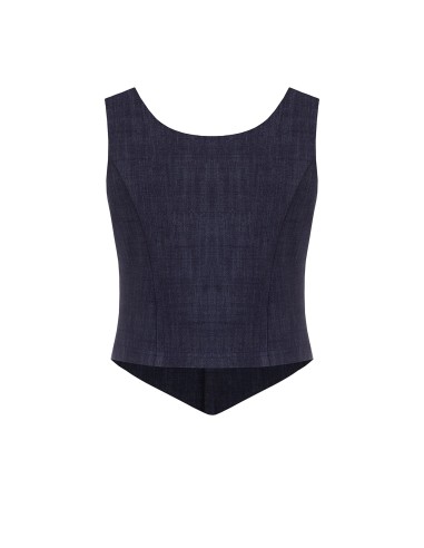 Gilet court cintré à pointe en maille Milano Rinascimento