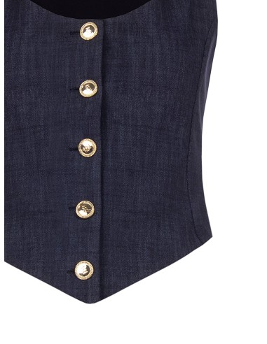 Gilet court cintré à pointe en maille Milano Rinascimento