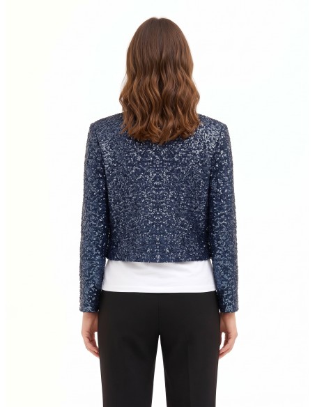 Veste courte bustier recouverte de paillettes Rinascimento