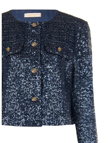 Veste courte bustier recouverte de paillettes Rinascimento