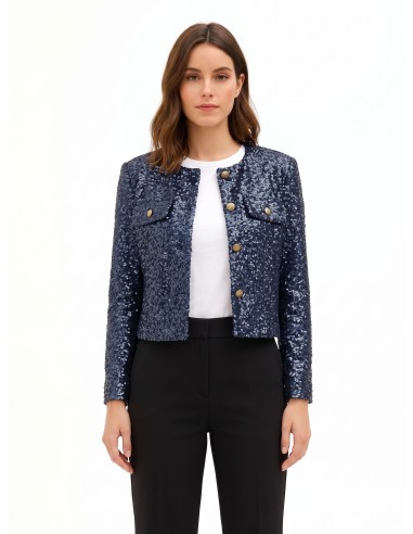 Veste courte bustier recouverte de paillettes Rinascimento