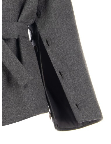 Manteau ample en mélange de laine avec maxi manches et ceinture assortie Rinascimento