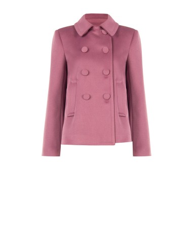 Manteau court oversize en drap avec boutons assortis Rinascimento