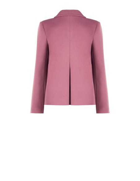Korte oversized wollen jas met bijpassende knopen Rinascimento